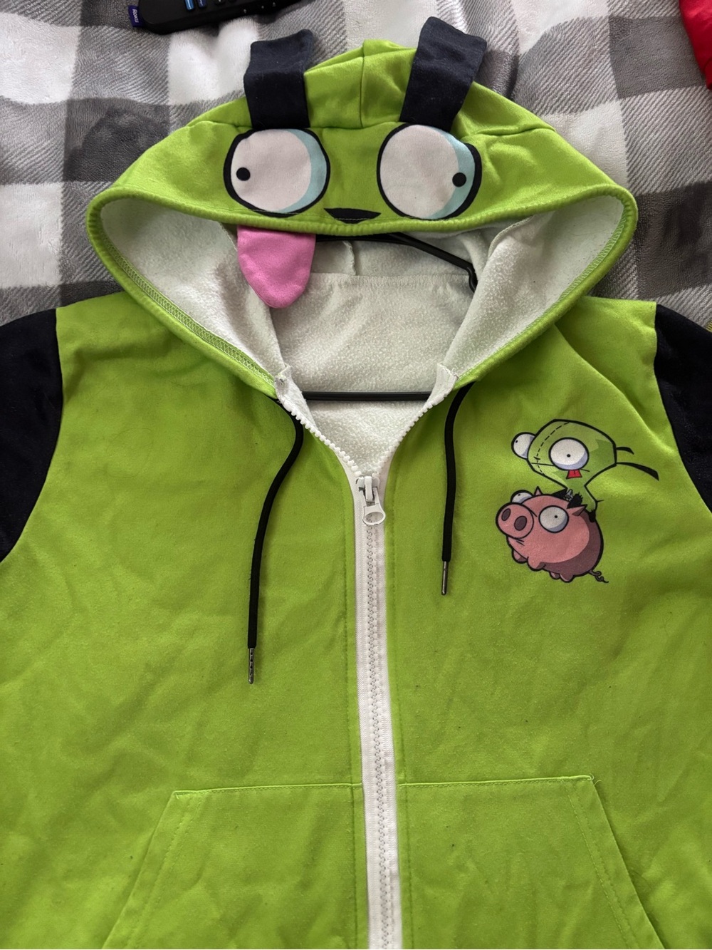 Hot Topic Kids Green Cartoon Character Hooded Jacket